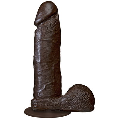 Realistische Cock met Ballen – Verwijderbare Vac-U-Lock Zuignap – 6 / 16 cm – Chocolade