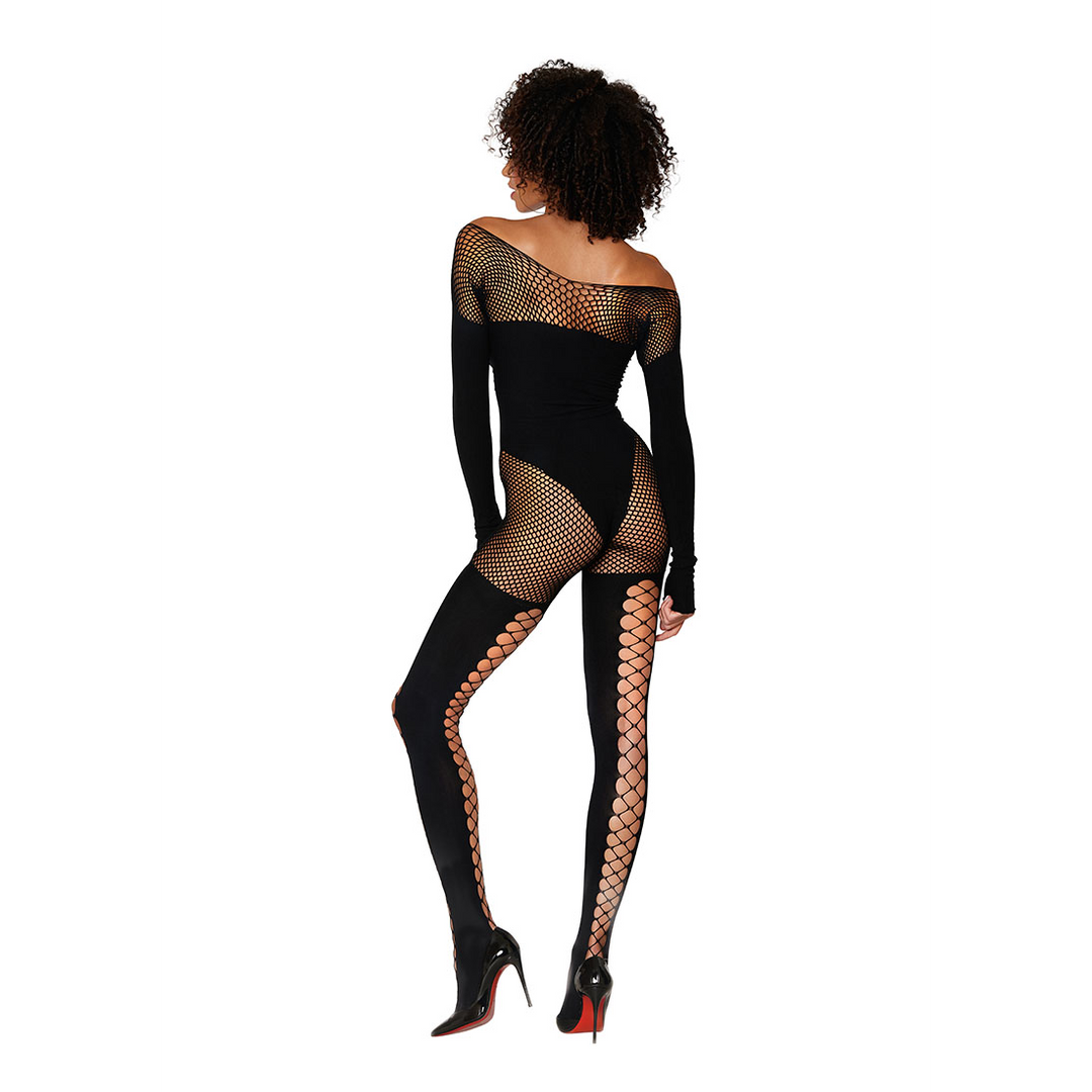 Bodystocking Diamond – One Size – Zwart