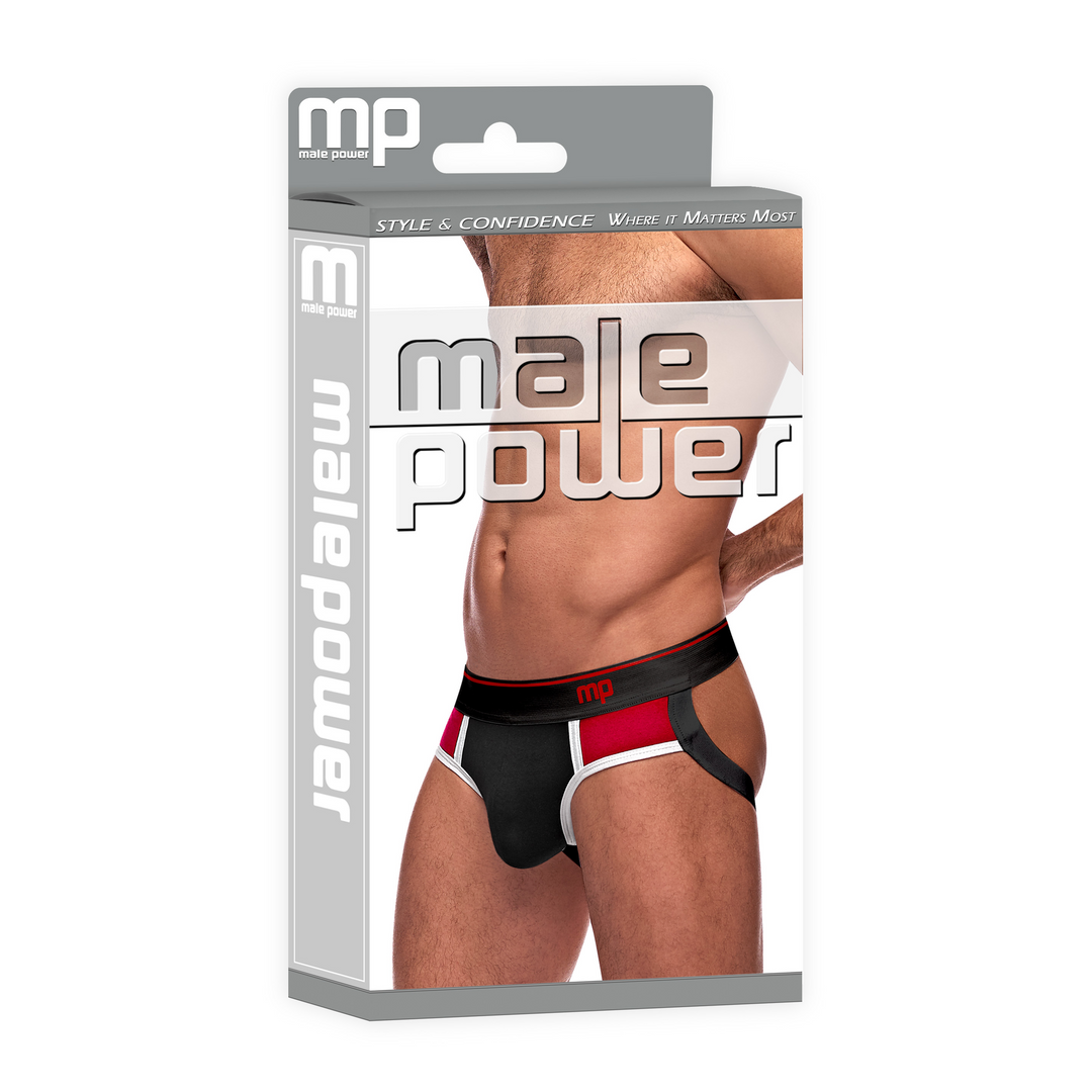 Panel Jock – L/XL – Zwart/Rood