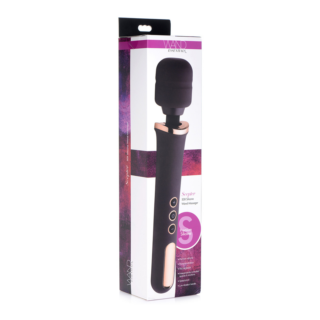 Scepter – Siliconen Wand Massager – Zwart