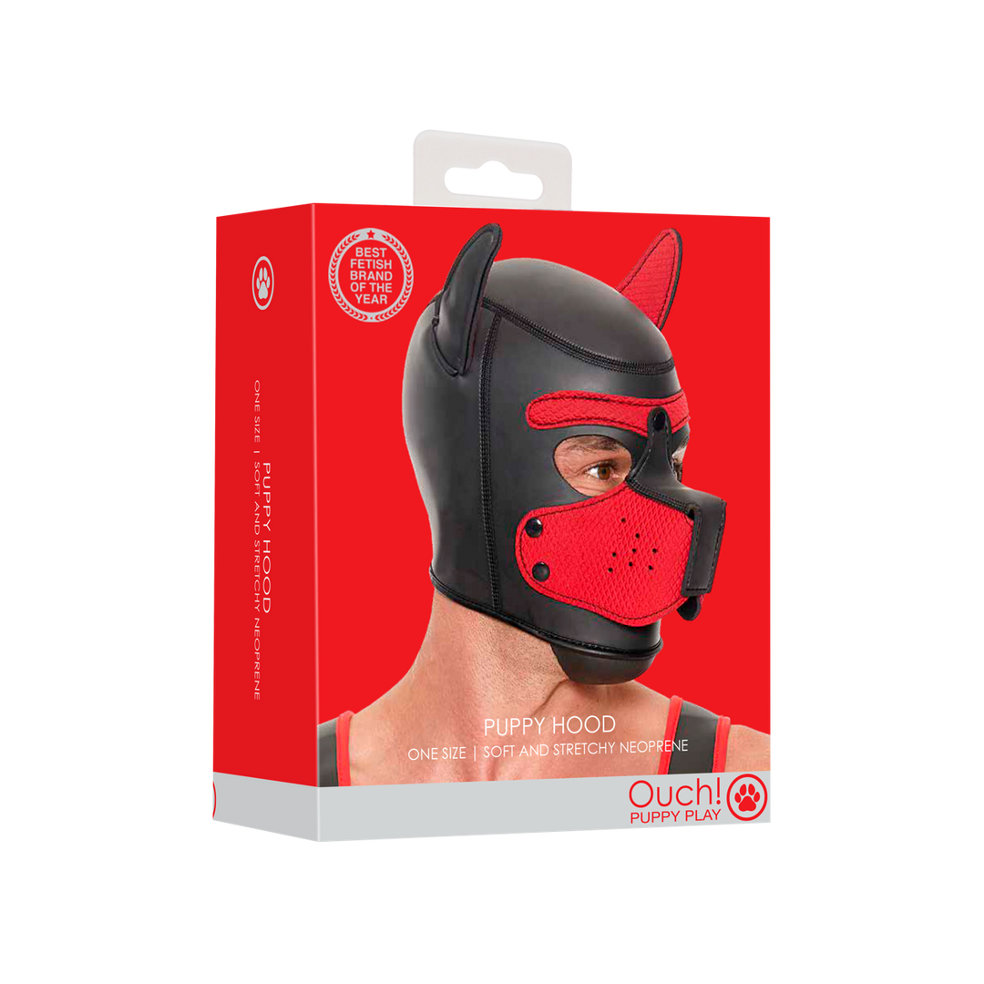 Neopreen Puppy Mask – Rood