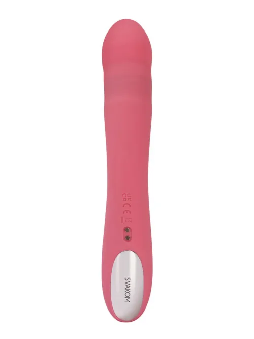 SVAKOM – Avery – Thrusting Rabbit Vibrator – Strawberry Pink