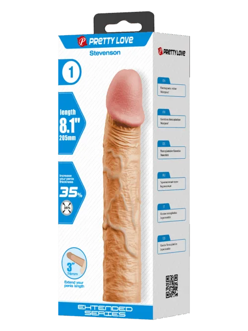 Pretty Love – Stevenson – Realistische Penis Sleeve – 205mm – Nude