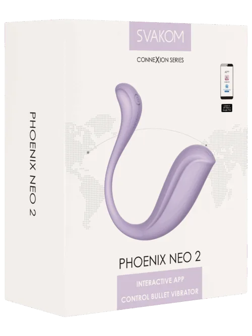 SVAKOM – Phoenix Neo 2 – Interactieve Bullet Vibrator met App Control – Lila