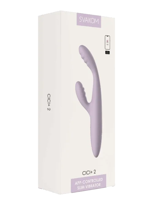 SVAKOM – Cici 2+ – Slanke G-Spot rabbit vibrator (met App-bediening) – Lila