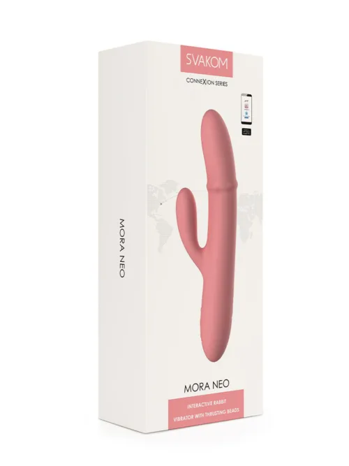 SVAKOM – Mora Neo – Interactieve Rabbit Vibrator met stimulerende kralen – Roze