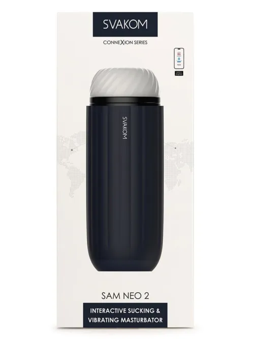 SVAKOM – Sam Neo 2 Connexion Series – Interactive Masturbator- Blauw