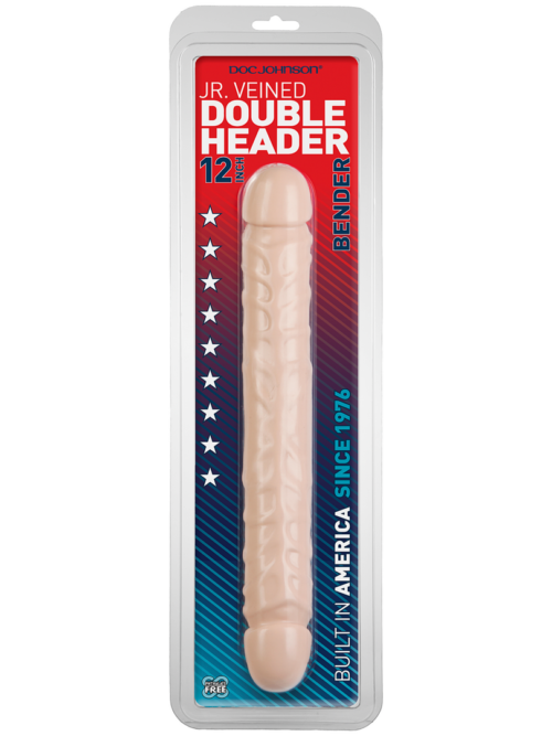 Jr. Veined Double Header – Dildo met Dubbele Einden – 12 / 30 cm