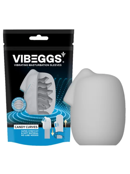 VIBEGGS – Candy Curves – Vibrerende Masturbatie Sleeve – Wit