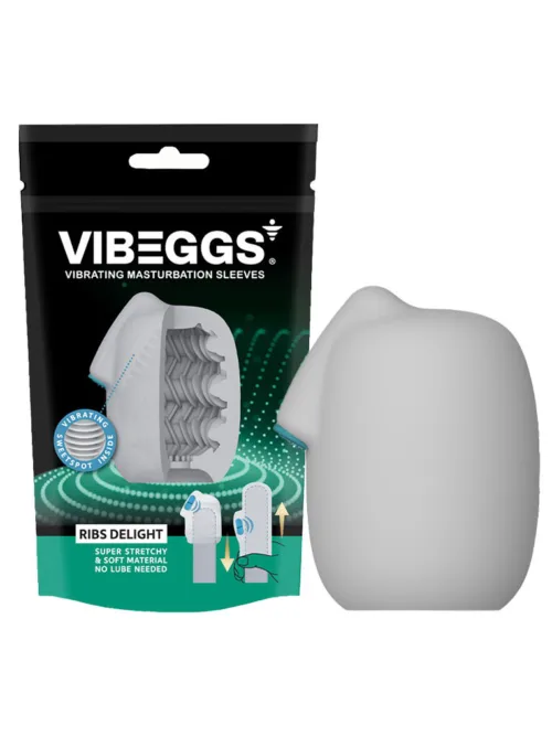 VIBEGGS – Ribs Delight – Vibrerende Masturbatie Sleeve – Wit