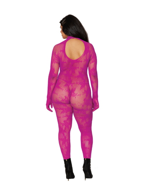 Bodystocking met Vingerhandschoenen Diamant – Plus Size – Azalea
