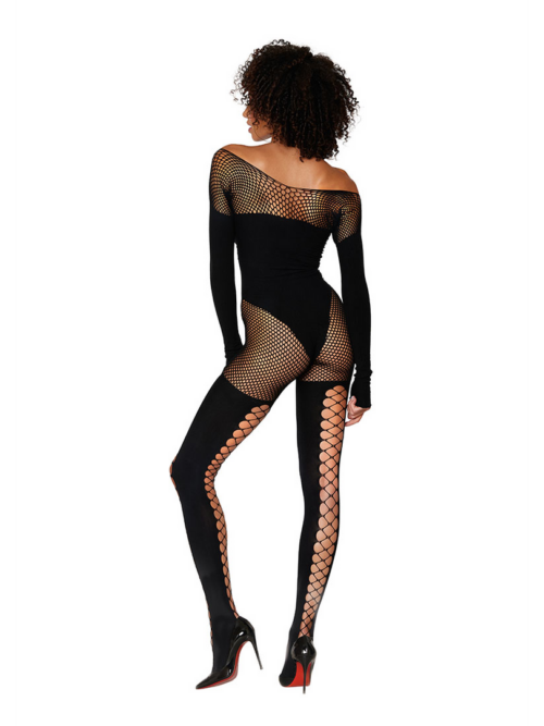 Bodystocking Diamond – One Size – Zwart