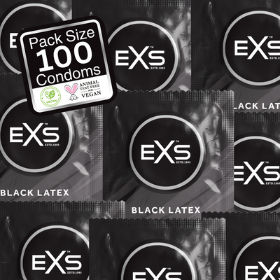 EXS Zwarte Latex Condoms – Condoms – 100 Stuks