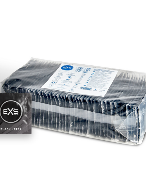 EXS Zwarte Latex Condoms – Condoms – 100 Stuks