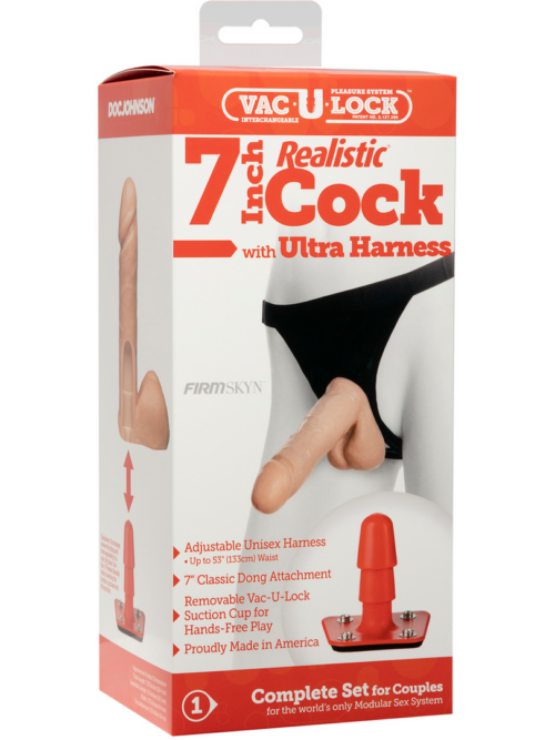 Realistische Dildo met Ultra Harnas – 7 / 18 cm – Vanille