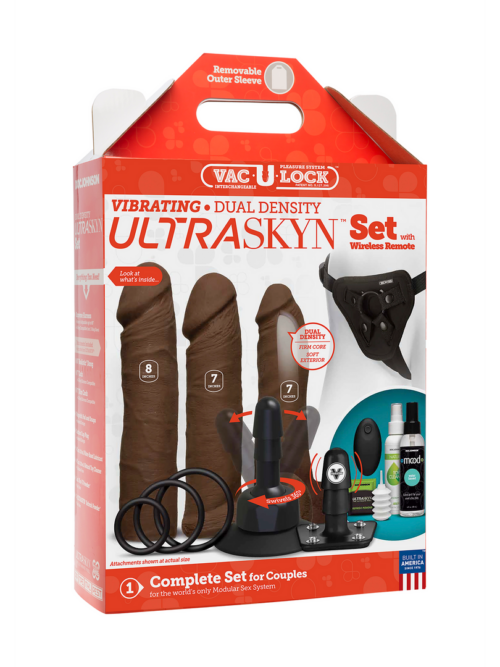 Vibrerende Dual Density ULTRASKYN Speeltjes Set + Afstandsbediening