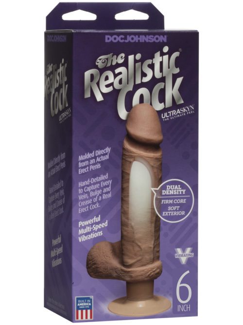 Vibrerende ULTRASKYN Dildo – 6 / 15 cm