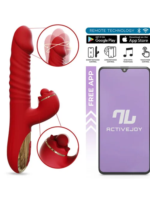 IY – Ascen – Rabbit Vibrator – Stuwende en zwaaiende vibrator met app – Rood