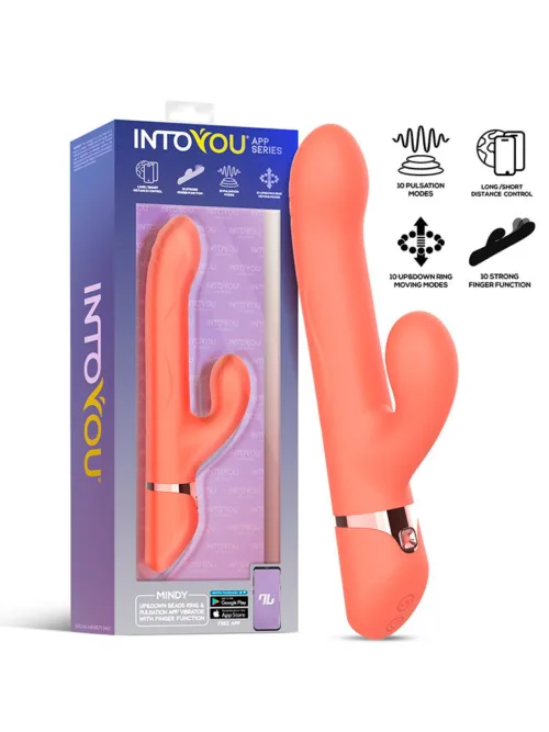 IY – Mindy – Rabbit Vibrator met kralen en app – Oranje