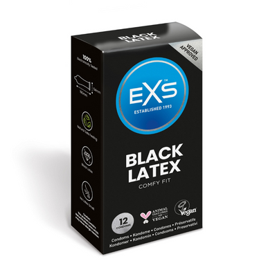 EXS Black Latex – Condoms – 12 Stuks