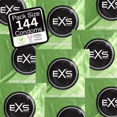EXS 3 in 1 – Ribbed, Dotted en Flared – Condooms – 144 Stuks