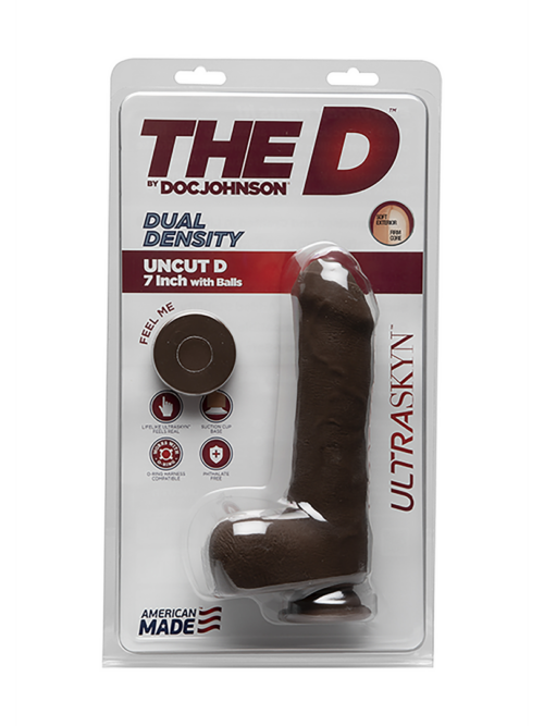 Uncut D – Realistic ULTRASKYN Dildo met Ballen – 7 / 18 cm