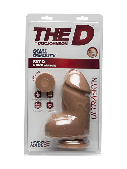 Fat D – Realistische ULTRASKYN Dildo met Ballen – 6 / 15 cm