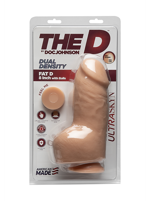 Fat D – Realistic ULTRASKYN Dildo met Ballen – 8 / 20 cm