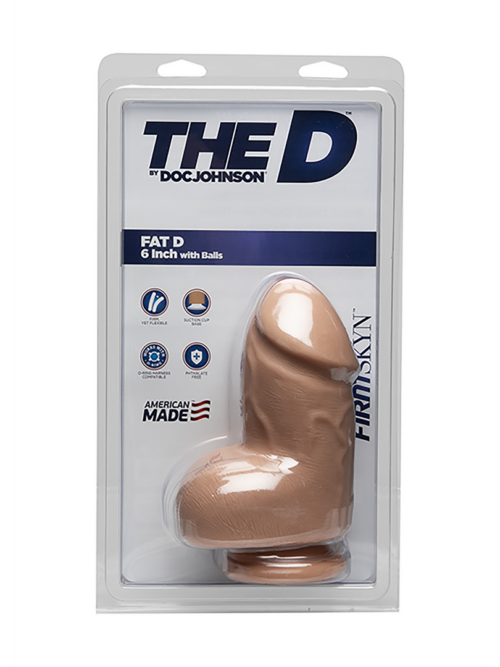Fat D – Realistic FIRMSKYN Dildo met Ballen – 6 / 15 cm