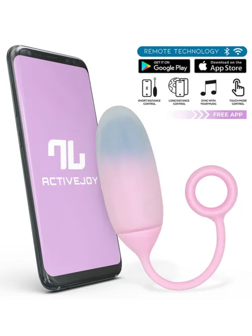 IY – Vibrerend Ei met App. – Roze/Blauw