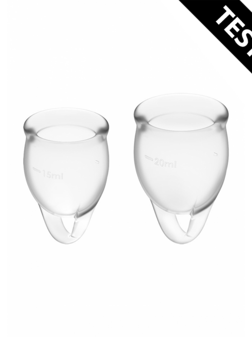 Voel je Zeker – Menstruatiecup – Transparant – Tester