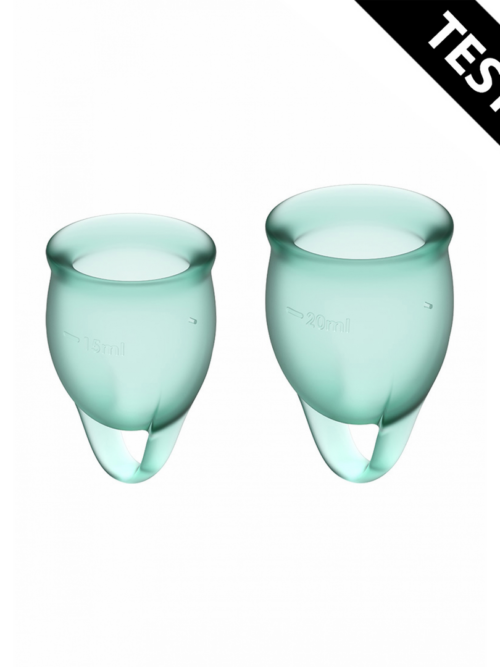 Feel Confident Menstrual Cup – Donkergroen – Tester