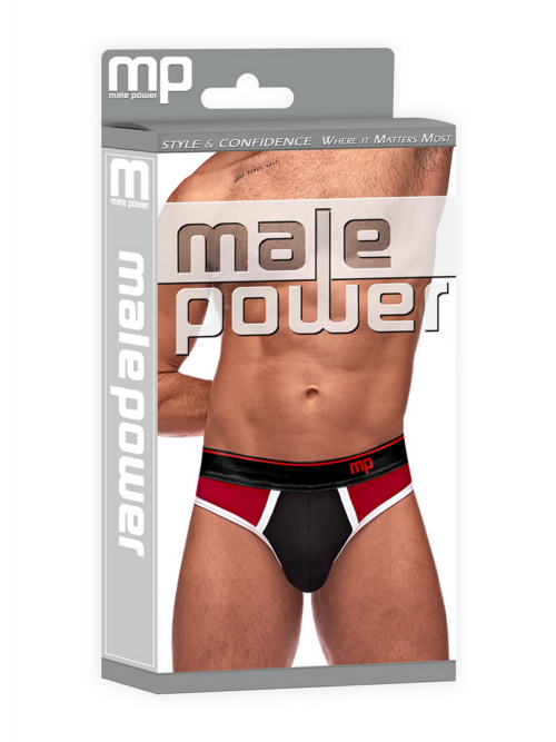 Panel Thong – L/XL – Zwart/Rood