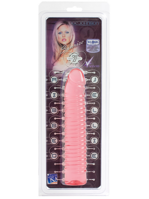 Zonsopgang – Ribbed Jelly Dildo – 7 / 18 cm