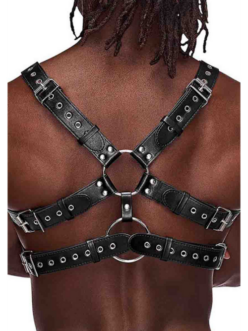 Gemini – Imitatie Leren Harnas – One Size – Zwart