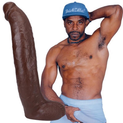 Brickzilla – Realistische ULTRASKYN Dildo – 13 / 33 cm – Chocolade