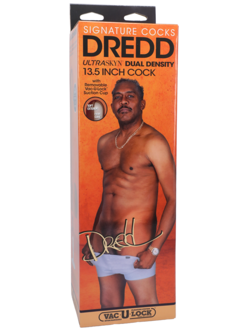 Dredd – Realistische ULTRASKYN Dildo – 13,5 / 34 cm – Chocolade
