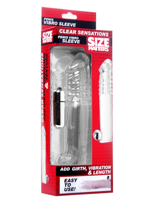 Duidelijke Sensaties – Vibrerende Penis Sleeve met Bullet