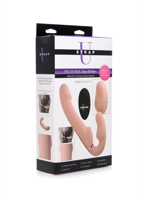 Evoke Ergo-Fit – Opblaasbare en Vibrerende Strapless Strap-On