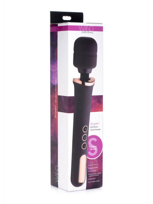 Scepter – Siliconen Wand Massager – Zwart