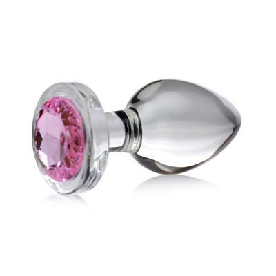 Roze Edelsteen – Glas Anaal Plug – Groot