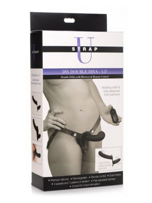 Double Diva – Double Dildo met Harness en Afstandsbediening