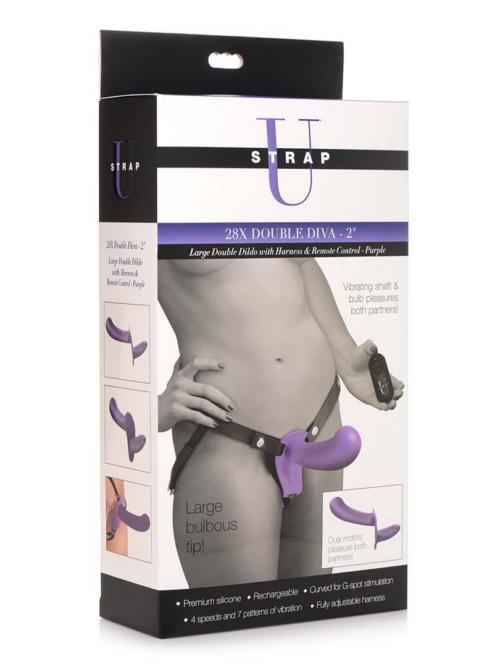 Double Diva – Double Dildo met Harness en Afstandsbediening