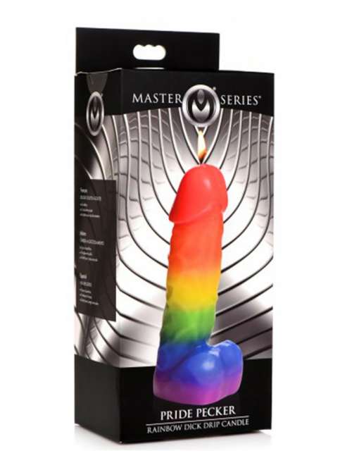 Pride Pecker – Regenboog Druipkaars