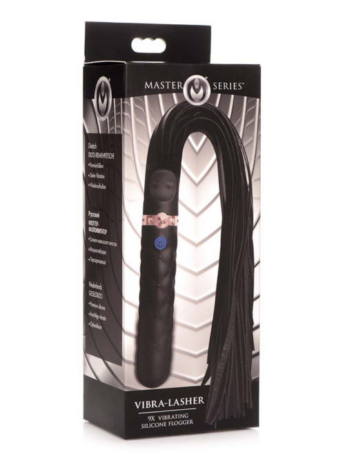 Vibra-Lasher – Vibrerende Silicone Dildo Flogger