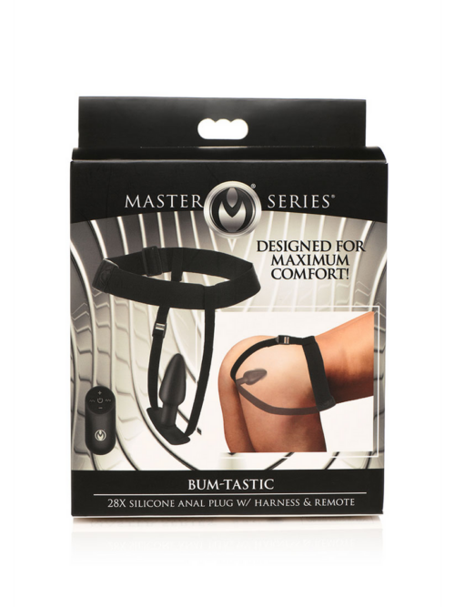 Bum-Tastic – Silicone Anale Plug met Harnas en Afstandsbediening