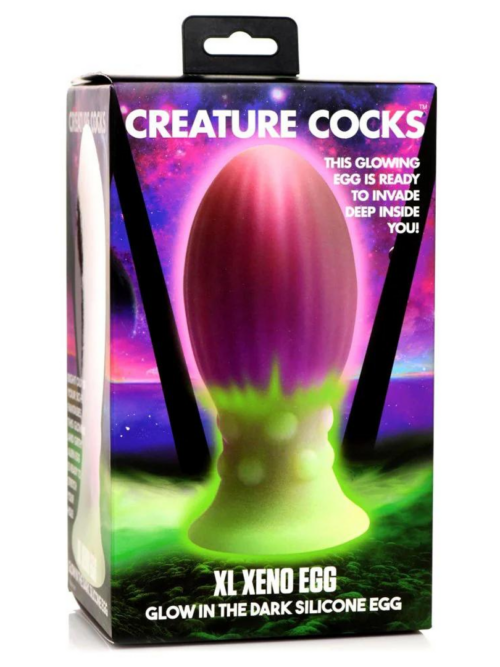 Xeno Egg – Glow in the Dark – Siliconen Ei – XL – Roze