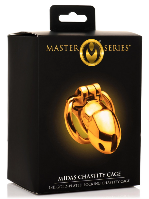 Midas Locking Chastity Cage – 18K Goud Geplateerd – Goud