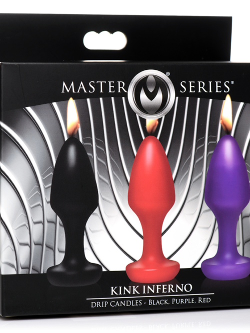 Kink Inferno – Druppelkaarsen – Zwart/Paarse/Rode