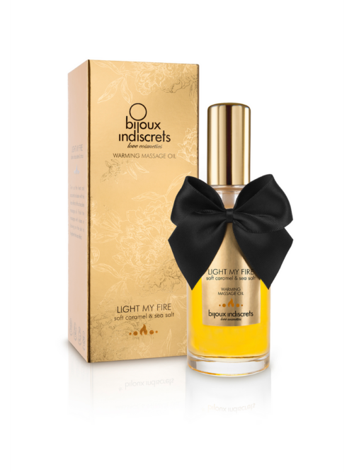 Light My Fire – Verwarmende Massageolie Zachte Karamel en Zeezout